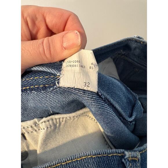 Vtg Lee Jeans 34x30 Classic Blue‎ Made is USA Straight Leg (Actual 32x28) - Picture 7 of 8